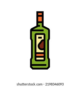 oil avocado color icon vector. oil avocado sign. isolated symbol illustration