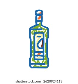 óleo abacate ícone doodle esboço vetor. sinal de abacate óleo. símbolo isolado ilustração