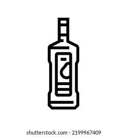 vector de icono de línea de aguacate de aceite. señal de aguacate de petróleo. símbolo de contorno aislado ilustración negra