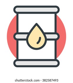 Oil Barrel Colored Vector Icon
