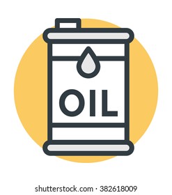 Oil Barrel Colored Vector Icon