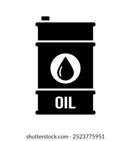 oil barrel with drop symbol, organic oil black vector icon