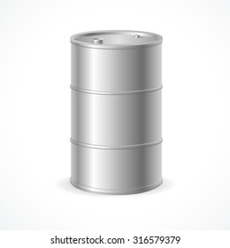 Oil Barrel Drum. Empty Ready for Your Design. Vector illustration