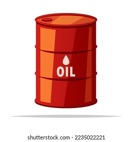 Oil barrel drum vector isolated illustration