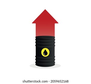 Oil barrel and financial crisis banner. World oil crisis. vector illustration isolated on white background