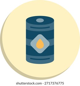 Ícone de estilo de círculo plano barril de óleo