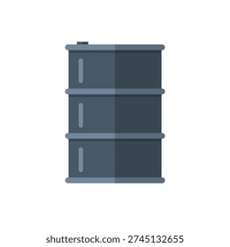 Oil barrel flat vector clip art design on white background