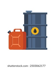 Oil barrel and gasoline tank stock illustration. Diesel Fuel, Gasoline, Gasoline, Barrel,Crude Oil,Oil Drum,