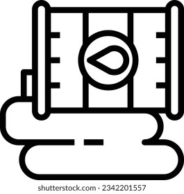 Oil Barrel Gradient Icon - Single Icon, Vector