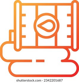 Öl-Barrel-Farbsymbol - Einzelsymbol, Vektorgrafik