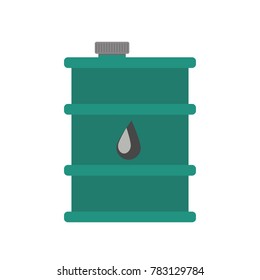 Oil barrel icon. Barrel of oil, oil container. Vector illustration in a flat style.
