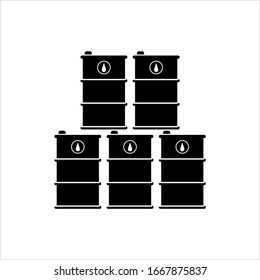 Oil Barrel Icon Design Vector Art Illustration