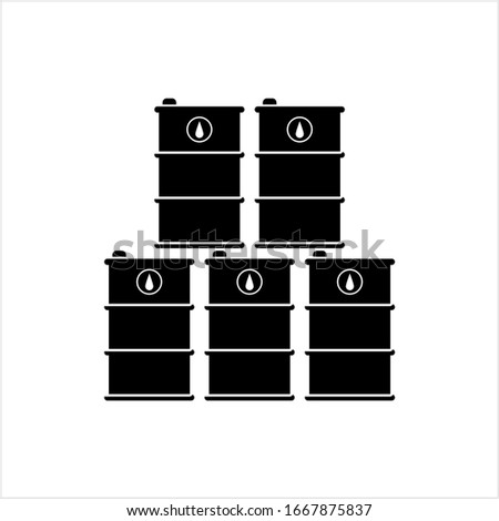 Oil Barrel Icon Design Vector Art Illustration