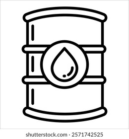 Oil Barrel Icon Element For Design