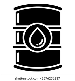 Oil Barrel Icon Element For Design