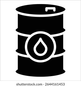 Oil Barrel Icon Element For Design
