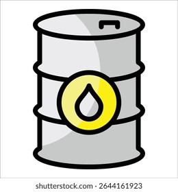 Oil Barrel Icon Element For Design