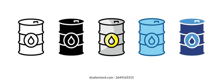 Oil Barrel Icon Element For Design