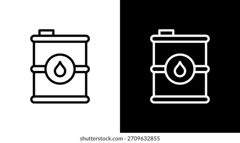 Oil Barrel Icon Element For Design