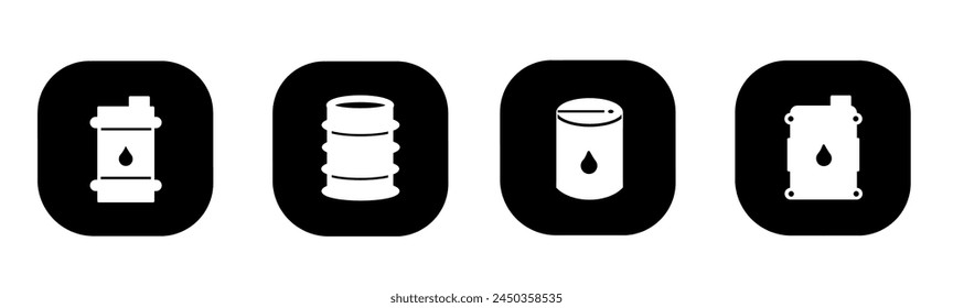 Oil barrel icon in flat. A oil barrel icon design. Stock vector.