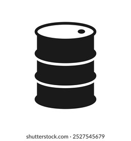 Oil barrel icon. Industrial fuel container sign logo. Vector illustration image.