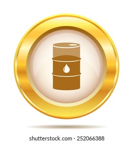 Oil barrel icon. Internet button on white background. EPS10 vector. 
