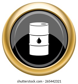 Oil barrel icon. Internet button on white  background. EPS10 Vector. 