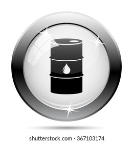 Oil barrel icon. Internet button on white background. EPS10 vector.
