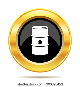 Oil barrel icon. Internet button on white background. EPS10 vector.
