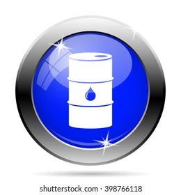 Oil barrel icon. Internet button on white background. EPS10 vector
