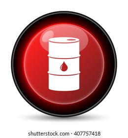 Oil barrel icon. Internet button on white background. EPS10 vector