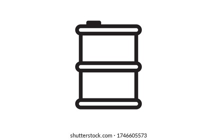 Icono de barril de petróleo imagen vectorial aislada
