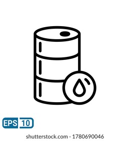 oil barrel icon in line style. vector illustration for graphic design, website, UI isolated on white background. EPS 10