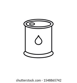 Oil barrel icon line symbol. Isolated vector illustration of diesel container sign concept for your web site mobile app logo UI design.