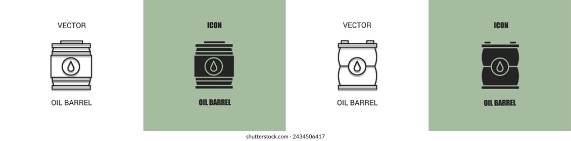 Oil barrel icon line. Oil barrel vector illustration.