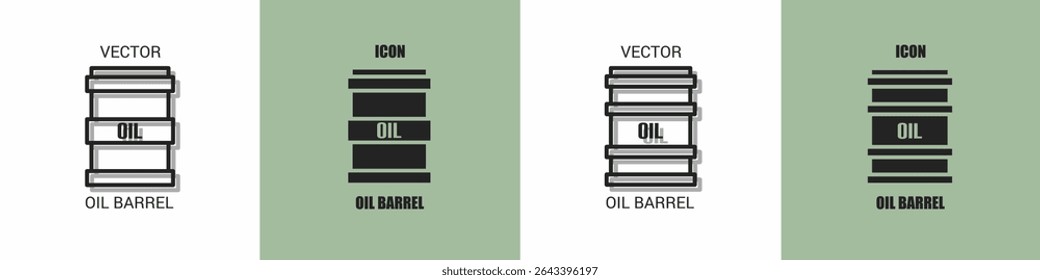 Oil barrel icon line. Oil barrel vector illustration.