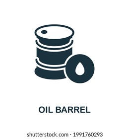 Oil Barrel icon. Monochrome simple element from packaging collection. Creative Oil Barrel icon for web design, templates, infographics and more