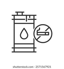 Oil Barrel Icon - No Smoke Warning Icon