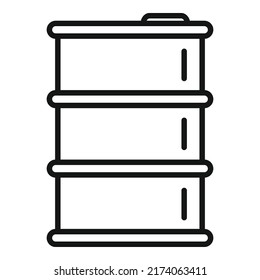 Oil barrel icon outline vector. Nature power. Global product