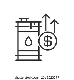 Oil Barrel Icon - Price Growth Icon