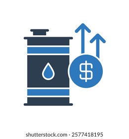 Oil Barrel Icon - Price Growth Icon