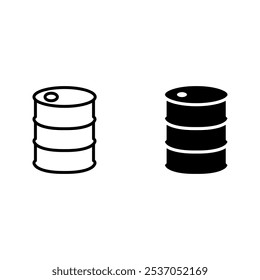 oil barrel icon set vector sign color editable