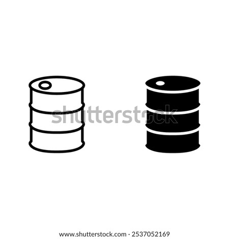 oil barrel icon set vector sign color editable