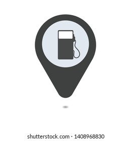 Oil barrel icon or sign, vector illustration. map pin icon– stock illustration