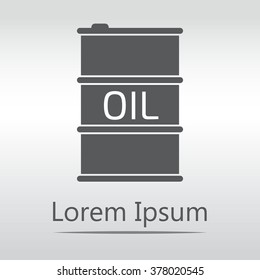 Oil Barrel icon or sign, vector illustration.