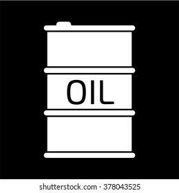 Oil Barrel icon or sign, vector illustration. black icon.