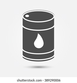 Oil barrel icon. Silhouette. Vector illustration