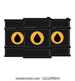 Oil barrel icon. Subtable to place on gasoline, oil, etc.