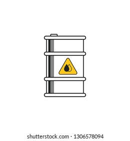 Oil Barrel Icon Symbol