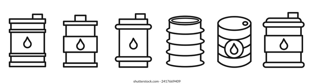 Oil barrel icon template. Stock vector illustration.